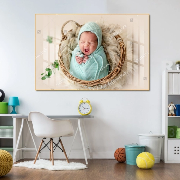 Tranh treo tường em bé ngủ đáng yêu