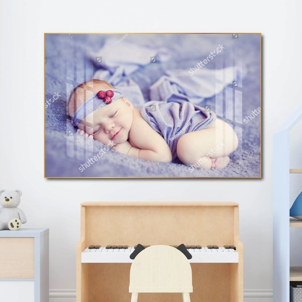 Tranh treo tường em bé ngủ đáng yêu