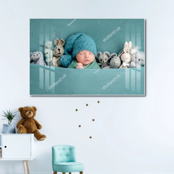 Tranh treo tường em bé ngủ đáng yêu