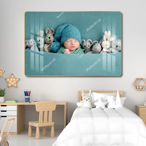 Tranh treo tường em bé ngủ đáng yêu