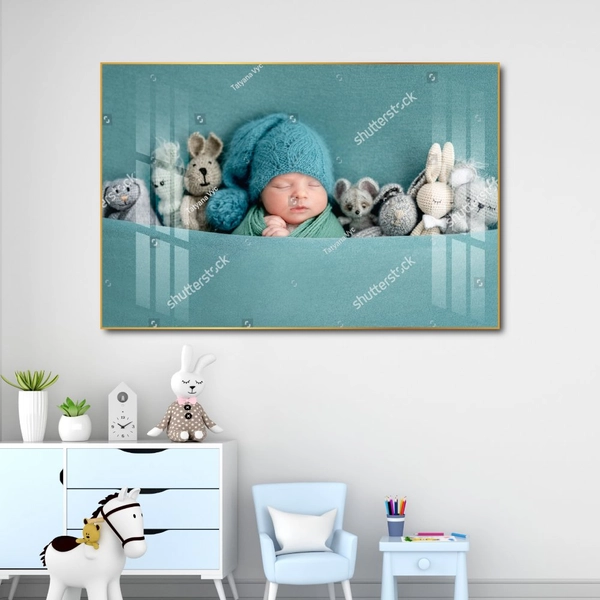 Tranh treo tường em bé ngủ đáng yêu