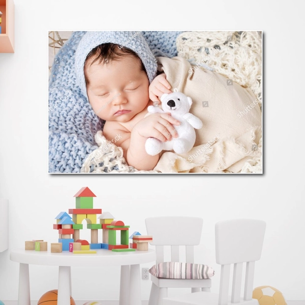 Tranh treo tường em bé ngủ đáng yêu