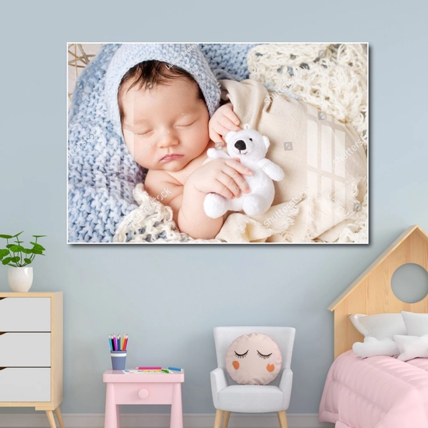 Tranh treo tường em bé ngủ đáng yêu