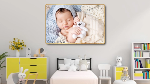 Tranh treo tường em bé ngủ đáng yêu