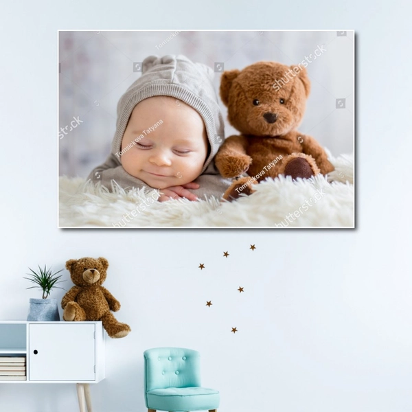 Tranh treo tường em bé ngủ đáng yêu