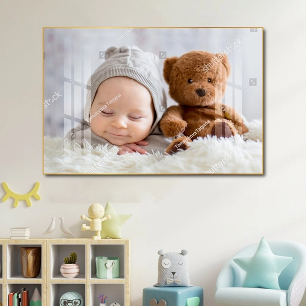 Tranh treo tường em bé ngủ đáng yêu