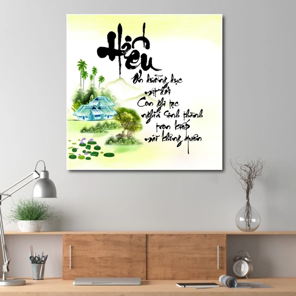 Tranh thư pháp chữ hiếu