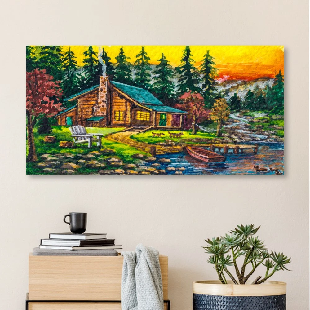 Tranh treo tường phong cảnh nhà cổ châu âu 2