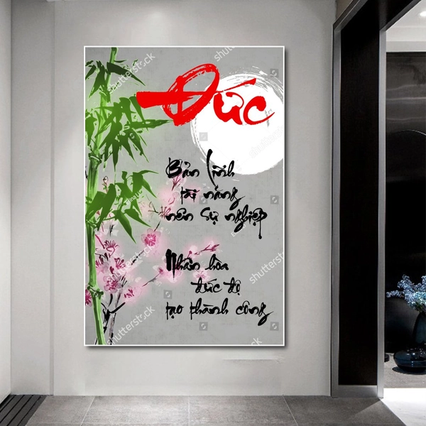 Tranh thư pháp chữ Đức