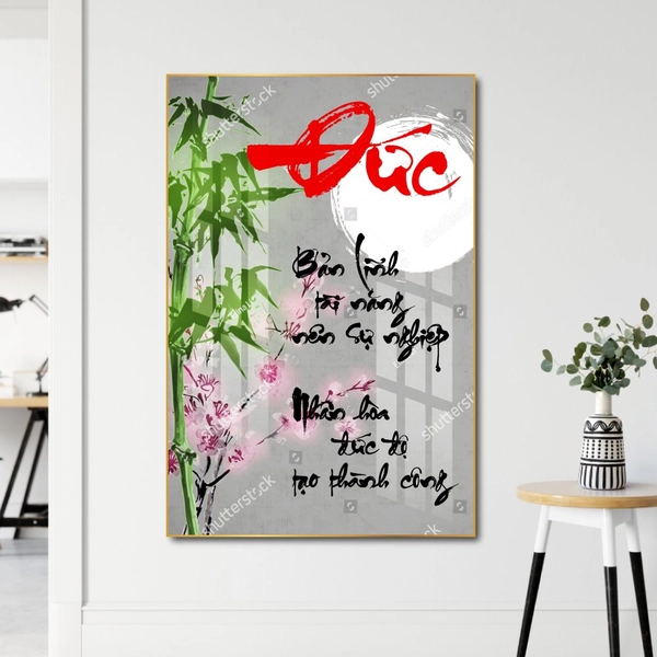 Tranh thư pháp chữ Đức