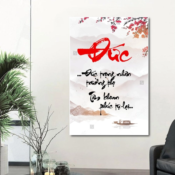 Tranh thư pháp chữ Đức