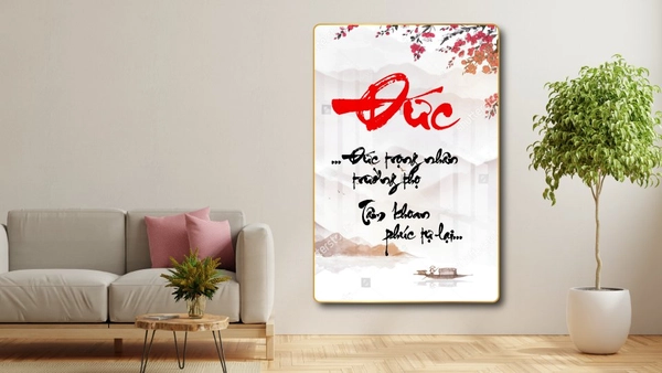 Tranh thư pháp chữ Đức