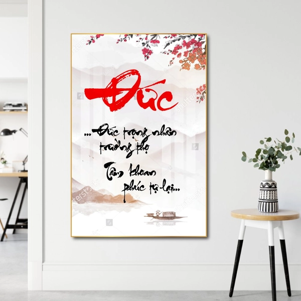 Tranh thư pháp chữ Đức