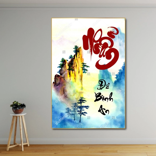 Tranh thư pháp chữ Nhẫn