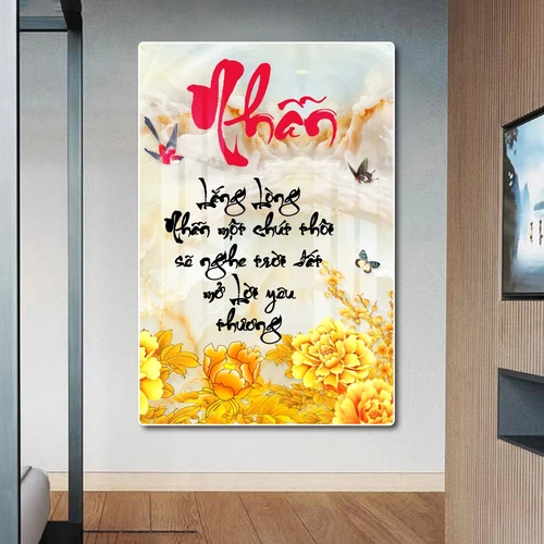 Tranh thư pháp chữ Nhẫn 7