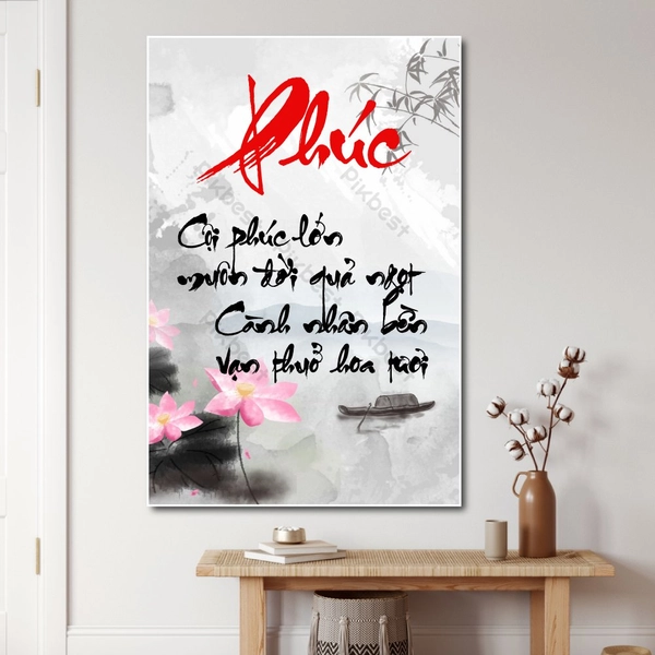 Tranh thư pháp chữ Phúc