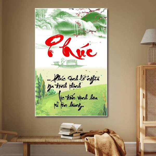 Tranh thư pháp chữ Phúc