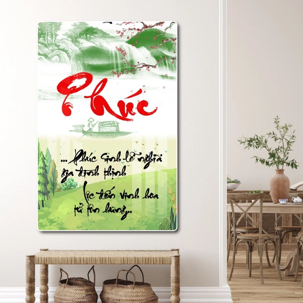 Tranh thư pháp chữ Phúc