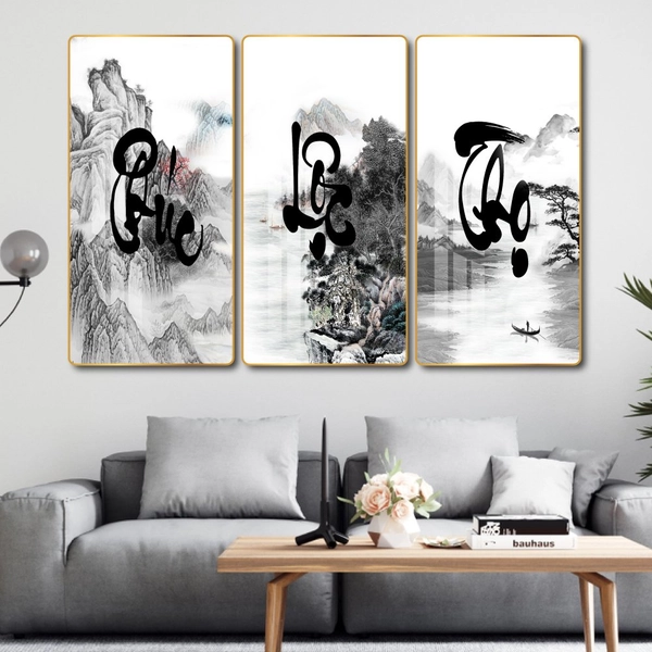 Tranh thư pháp chữ Phúc Lộc Thọ