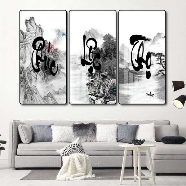 Tranh thư pháp chữ Phúc Lộc Thọ