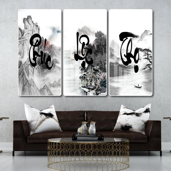 Tranh thư pháp chữ Phúc Lộc Thọ