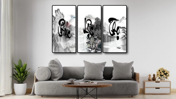 Tranh thư pháp chữ Phúc Lộc Thọ