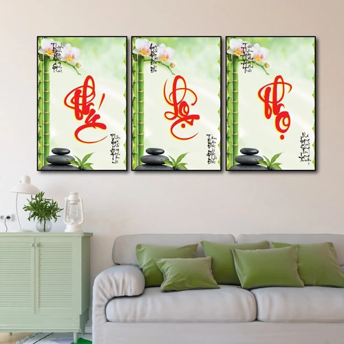 Tranh thư pháp chữ Phúc Lộc Thọ 3