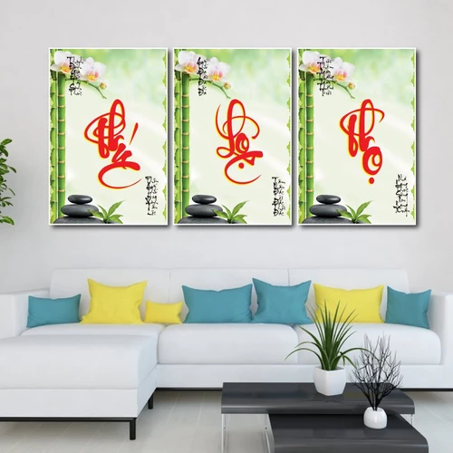 Tranh thư pháp chữ Phúc Lộc Thọ 3