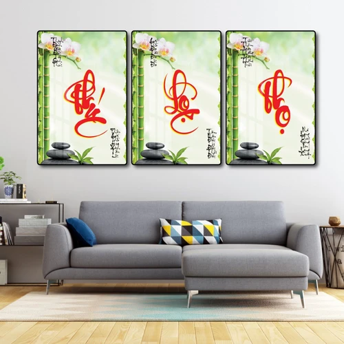 Tranh thư pháp chữ Phúc Lộc Thọ 3