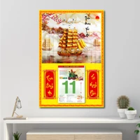 Lịch treo tường thuyền vàng thuận buồm xuôi gió