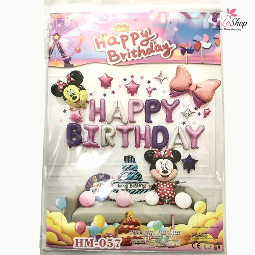 Bộ Bong bóng sinh nhật chuột Micky phụ kiện trang trí sinh nhật