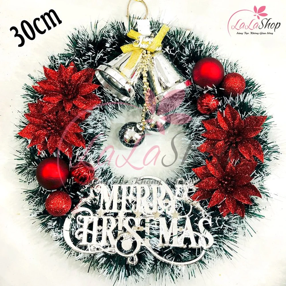 Vòng nguyệt quế tam sắc 2 trang trí noel