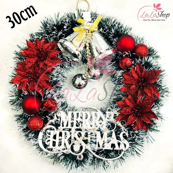 Vòng nguyệt quế tam sắc 2 trang trí noel