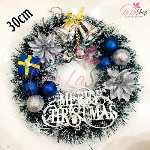 Vòng nguyệt quế tam sắc 3 trang trí noel