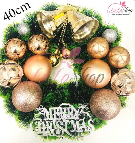 Vòng nguyệt quế trang trí noel tươi mới