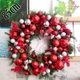 Vòng nguyệt quế sắc đỏ rực rỡ  85cm trang trí noel