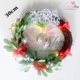 Vòng nguyệt quế trang trí noel kèm chữ Merry Christmas 21 - 30cm