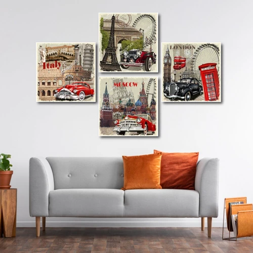 Tranh Vintage Phong Cảnh Châu Âu