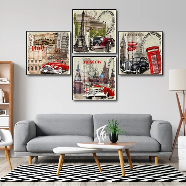 Tranh Vintage Phong Cảnh Châu Âu