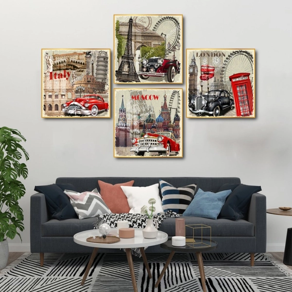 Tranh Vintage Phong Cảnh Châu Âu