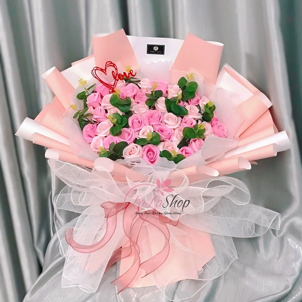 Bó hoa sáp khai trương 40 bông cao cấp