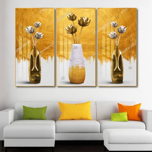 Tranh Vintage Lọ Hoa Sen