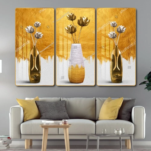 Tranh Vintage Lọ Hoa Sen