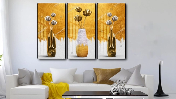 Tranh Vintage Lọ Hoa Sen