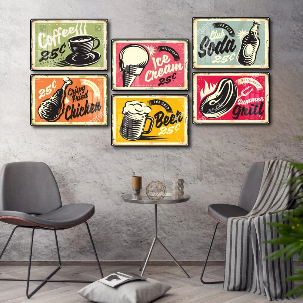 Tranh Vintage Thực Phẩm Và Đồ Uống