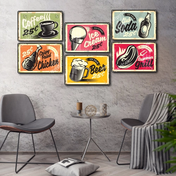 Tranh Vintage Thực Phẩm Và Đồ Uống