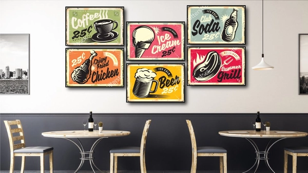 Tranh Vintage Thực Phẩm Và Đồ Uống