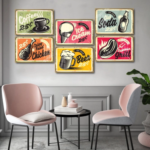 Tranh Vintage Thực Phẩm Và Đồ Uống