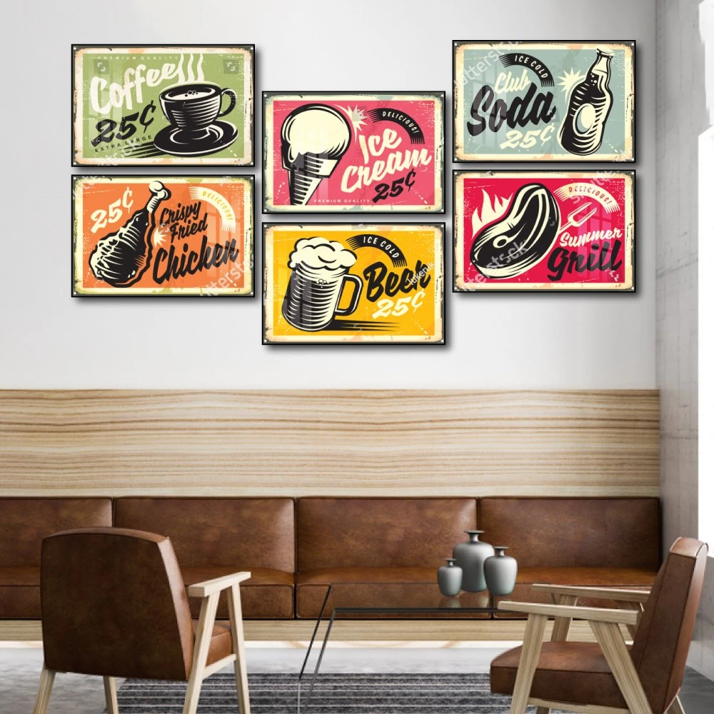 Tranh Vintage Thực Phẩm Và Đồ Uống