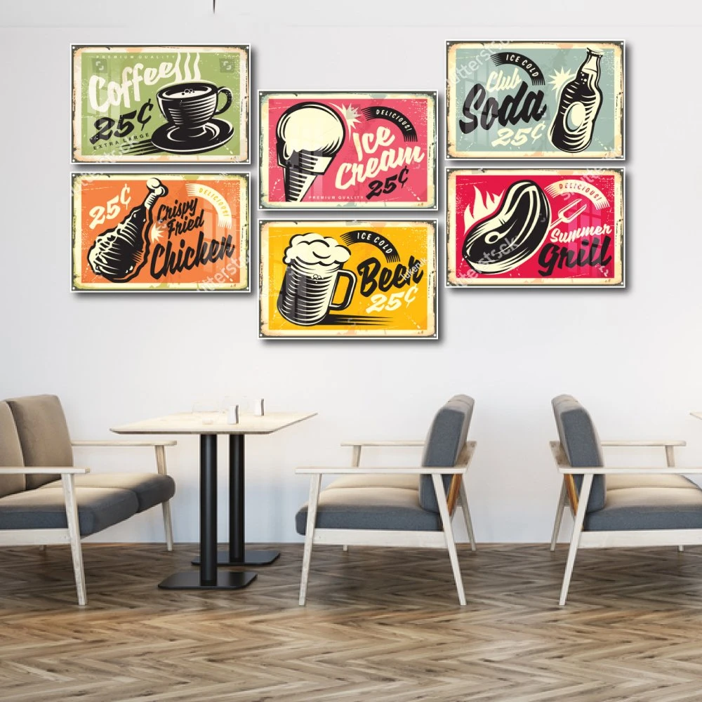 Tranh Vintage Thực Phẩm Và Đồ Uống